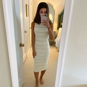 White Alice+Olivia tight dress